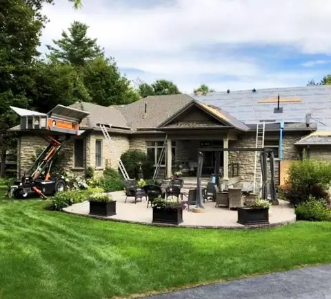 BC Roofing crew installing a roof